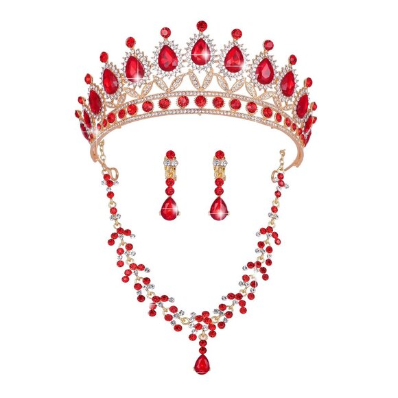 Queen Crown and Tiaras Princess Crown for Women and Girls Crystal jewelry set